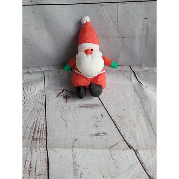 Vintage Sears Soft Dreams Nylon Santa Claus 7 In Stuffed Toy Plush Christmas Toy - Picture 2 of 8